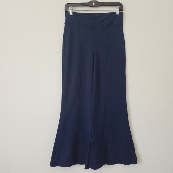 Kit and Ace Pull On Fit and Flare Cropped Pants in Navy Blue Size 4 - Picture 1 of 12